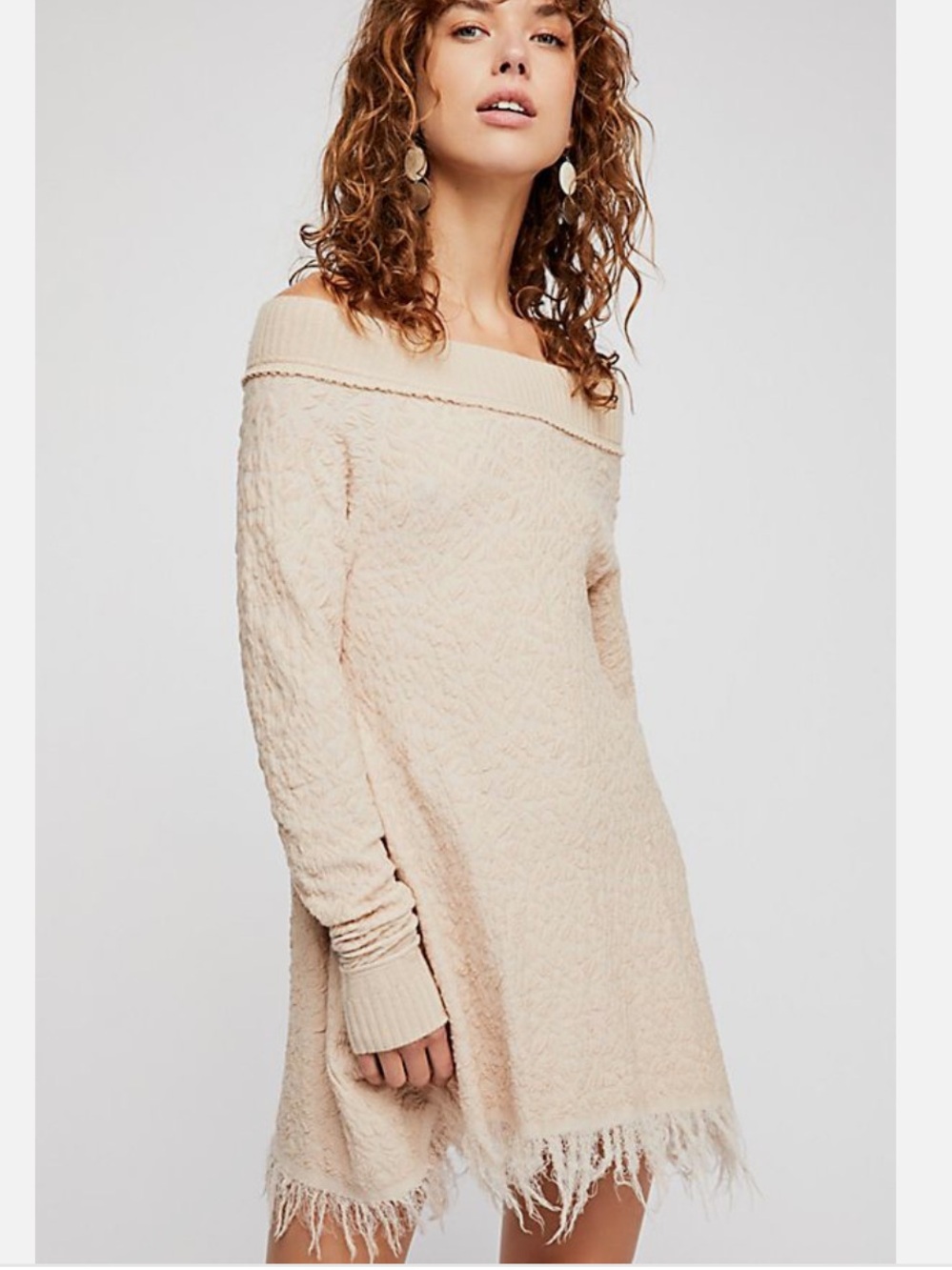 Free People Broken Glass Tunic Sweater Size XS